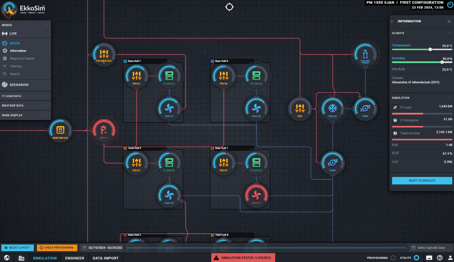 EkkoSim data center simulation from EkkoSense