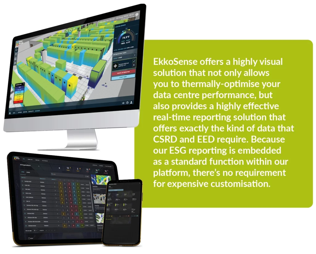 Data center ESG reporting - CSRD EED - the answers you ned from EkkoSense data center optimization experts