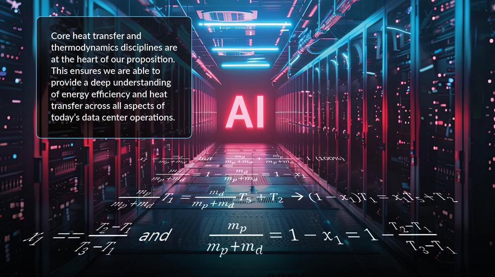 AI data center with thermodynamic equations