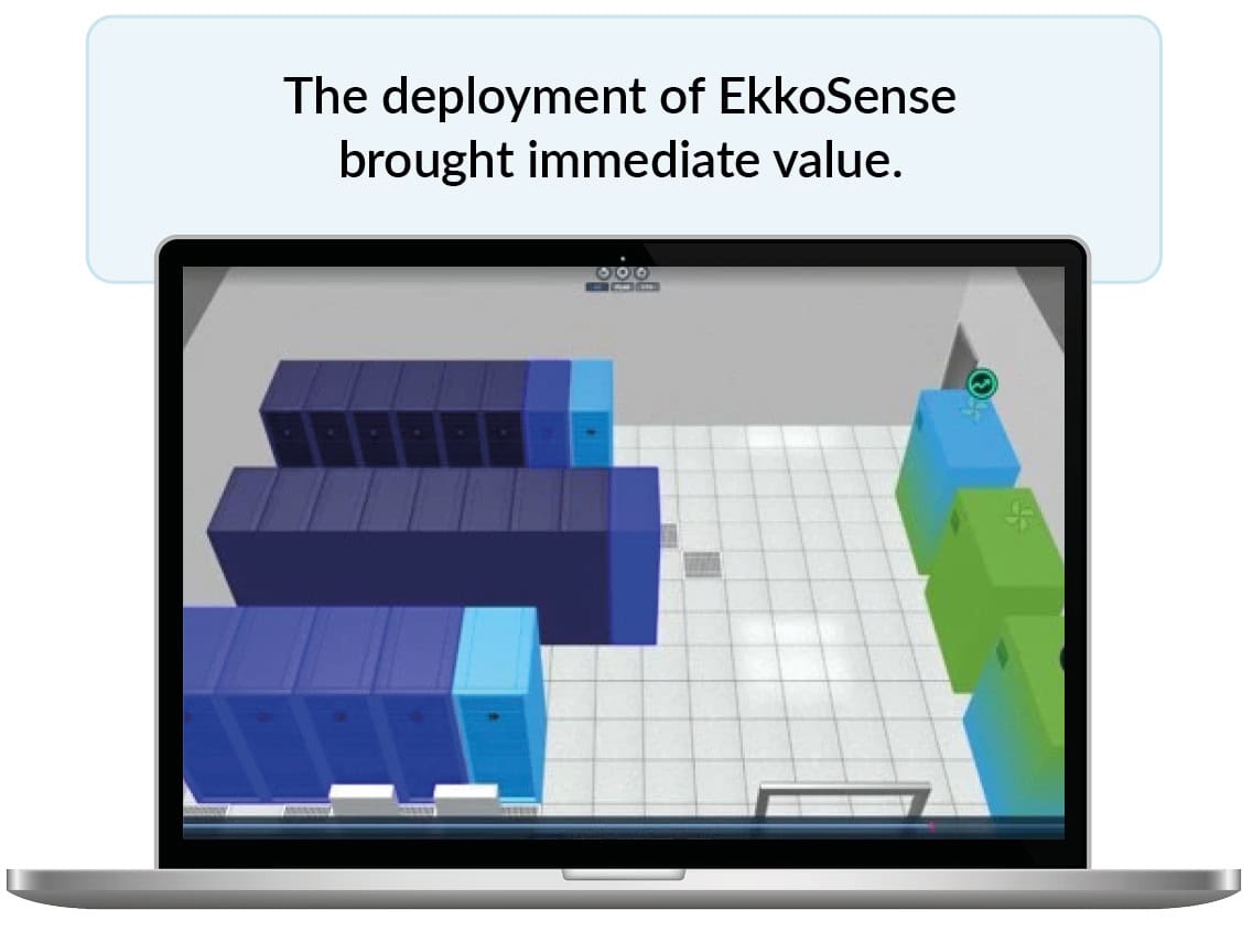 The deployment of ekkosense brought immediate value, screen image