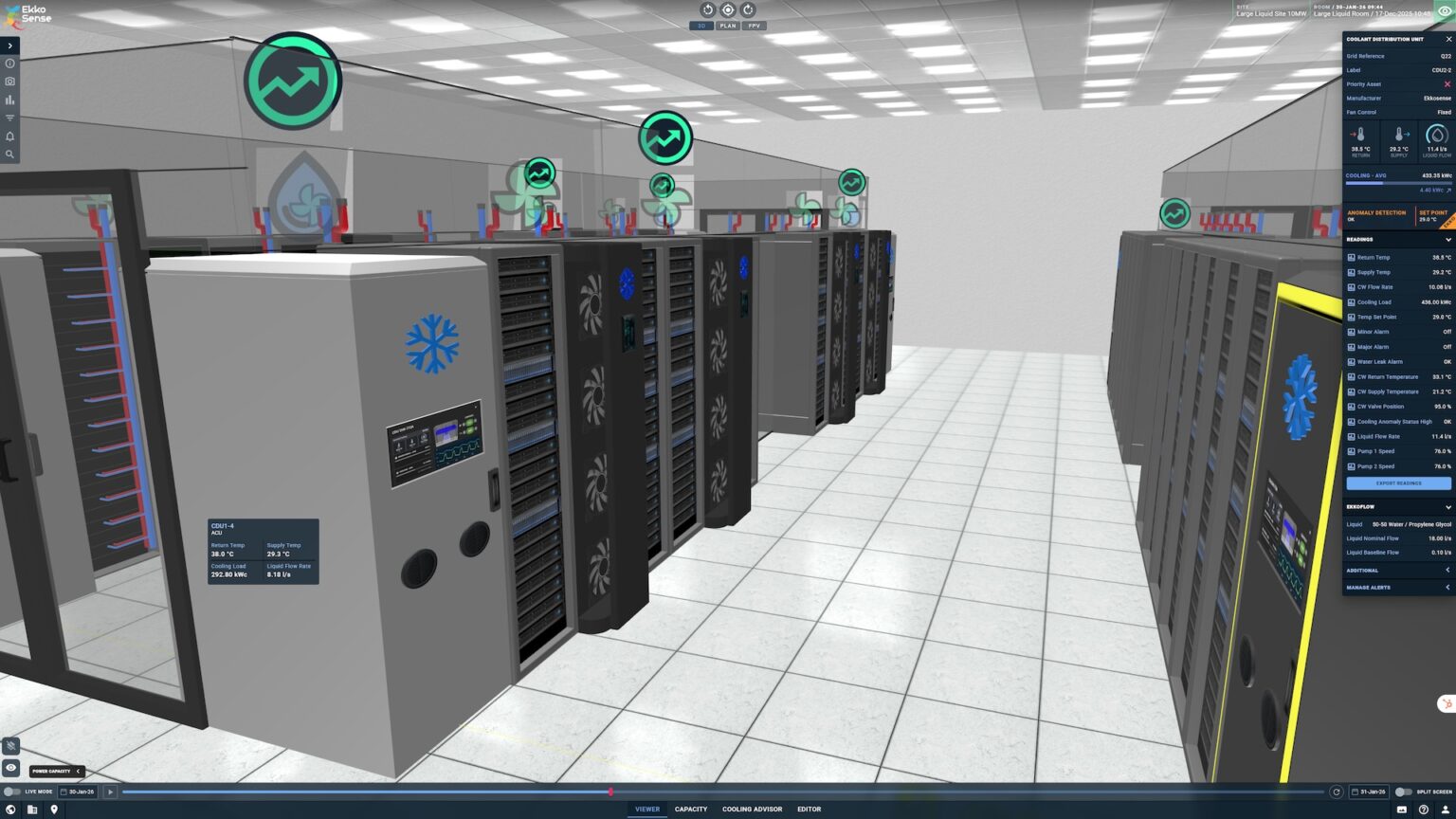 AI Liquid Cooling Optimization Software for Data Centers - EkkoSense