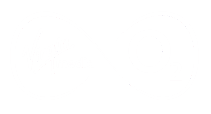 Virgin Media O2 logo white