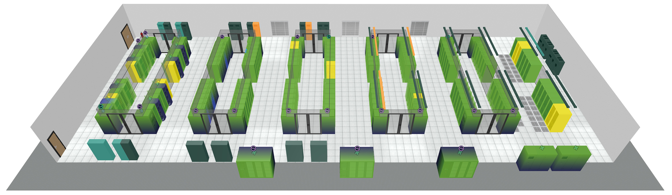 EkkoSoft Critical data center hall visual
