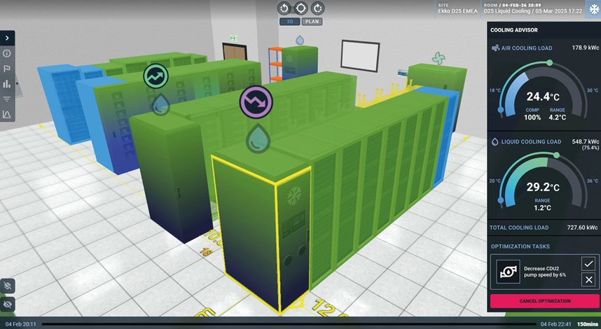 Hybrid cooling advisor, EkkoSoft data center optimization