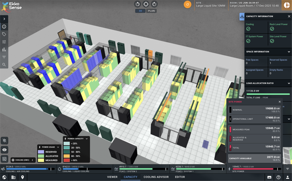 EkkoSoft Critical capacity and power screenshot