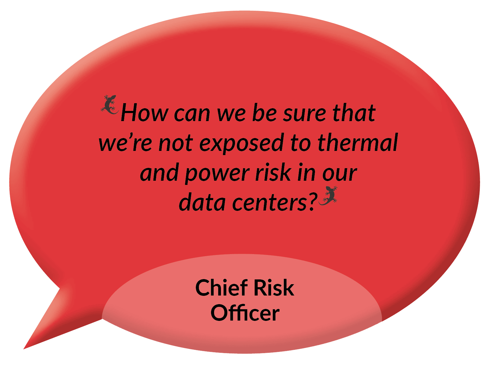 How can we be sure that we're not exposed to thermal and power risk in our data centers? - Chief Risk Officer
