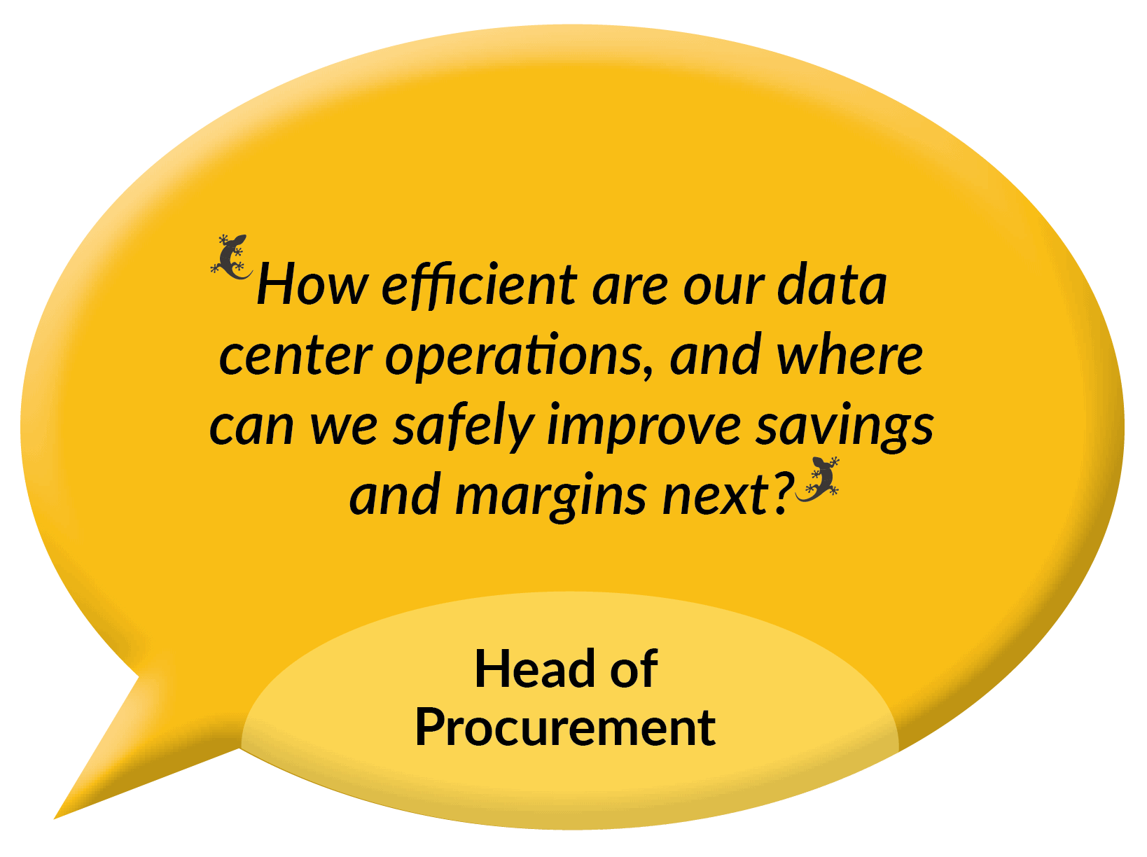 How efficient are our data center operations, and where can we safely improve savings and margins next? - Head of Procurement