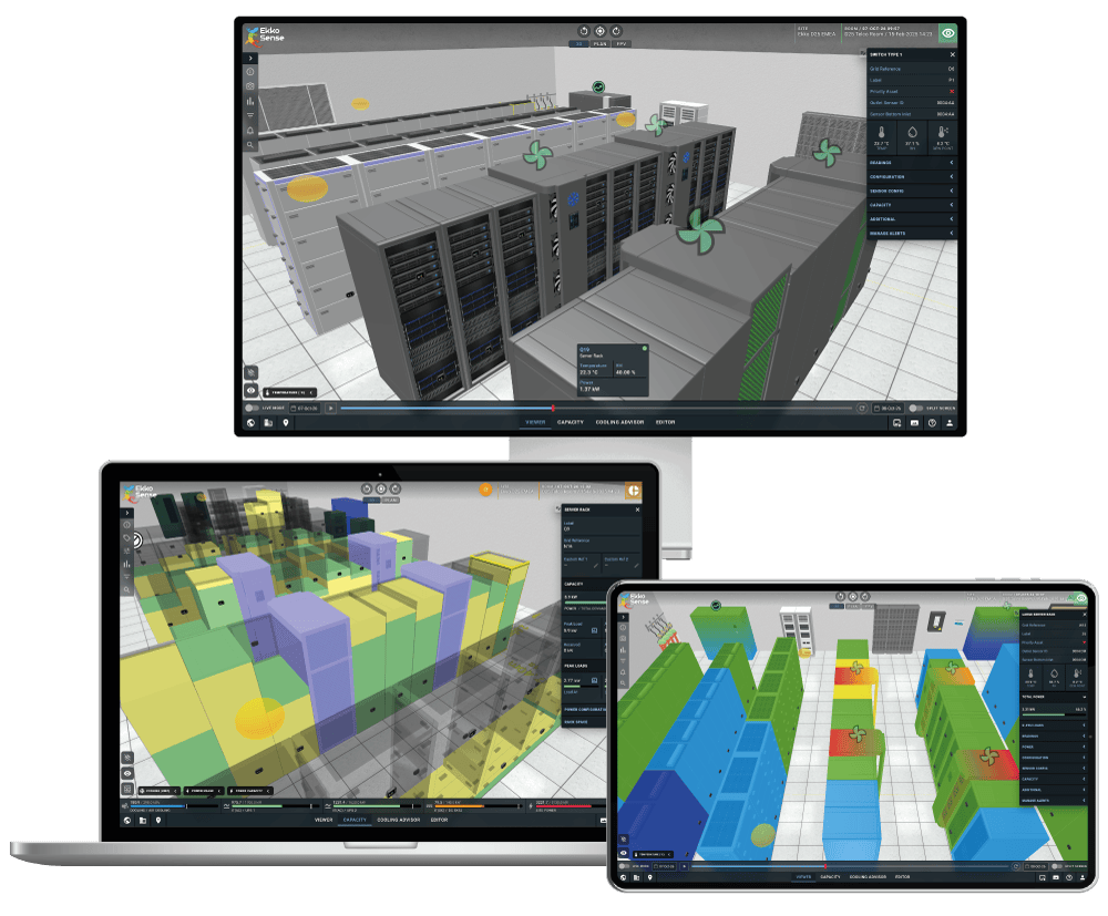 EkkoSense for Telco operators software screens