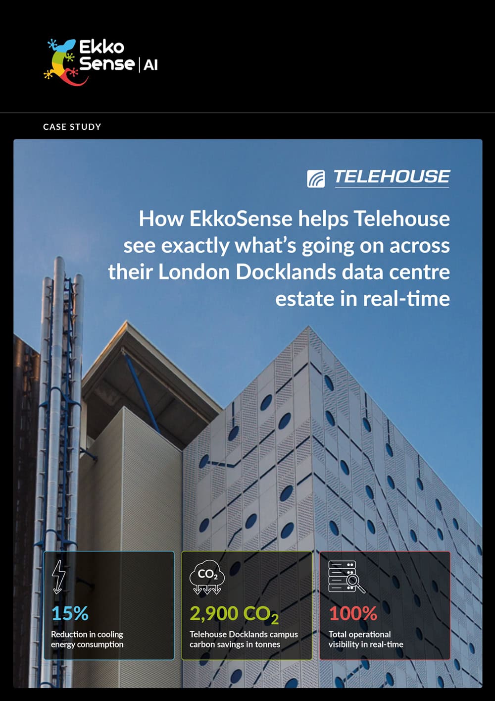 EkkoSense Telehouse case study document cover image